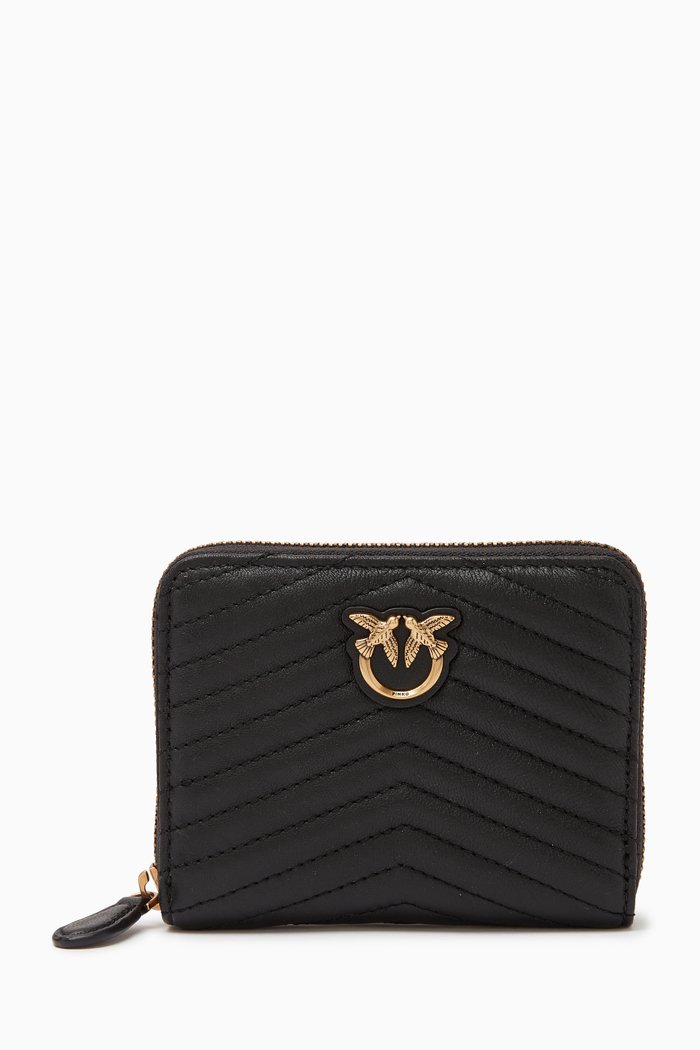 

Taylor Wallet in Quilted Leather, Black