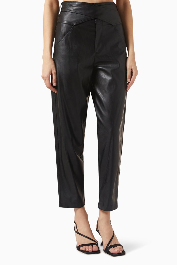 

Shelby Pants in Faux Leather, Black