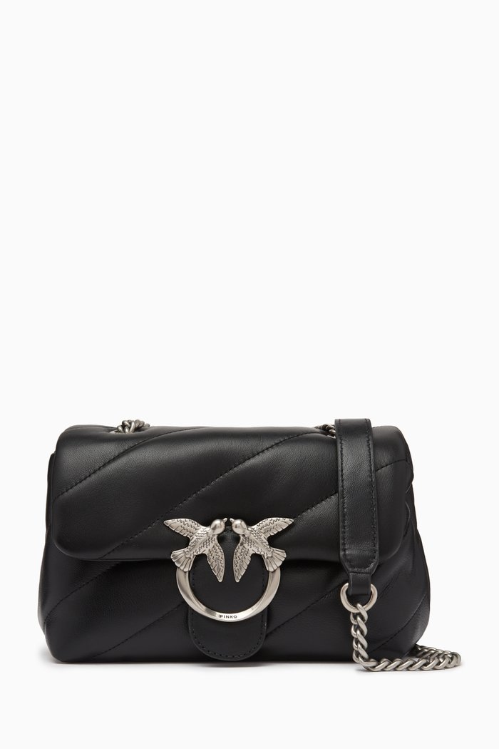 

Mini Love Puff Crossbody Bag in Nappa Leather, Black