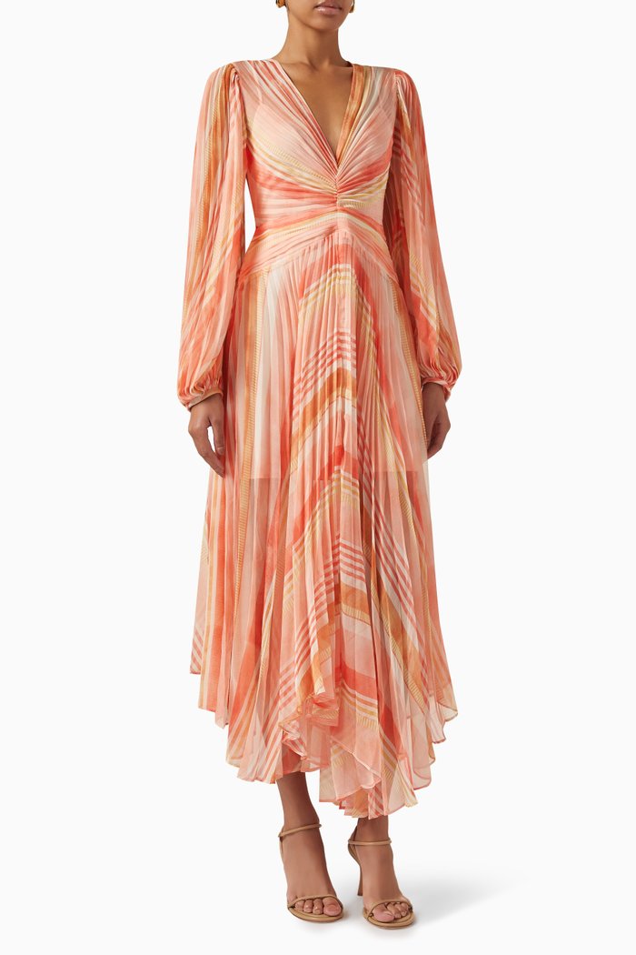 

Astone Pleated Midi Dress, Orange