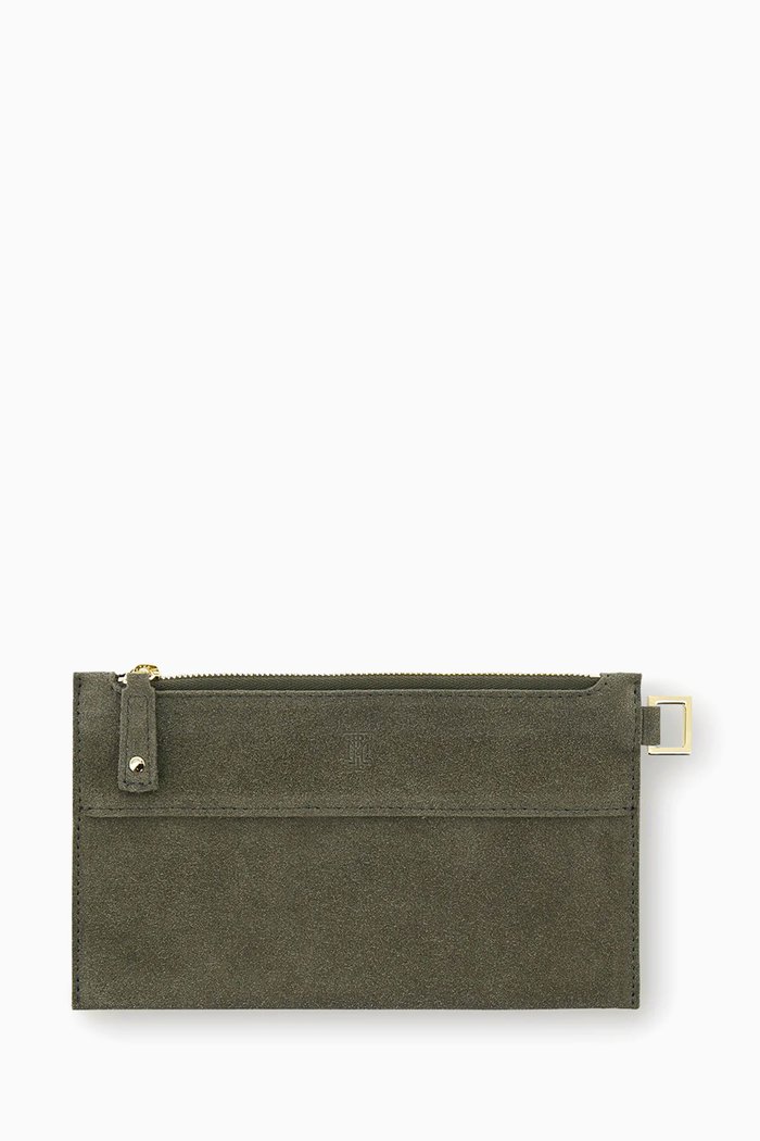 

The Beirut Pouch in Suede Leather, Grey