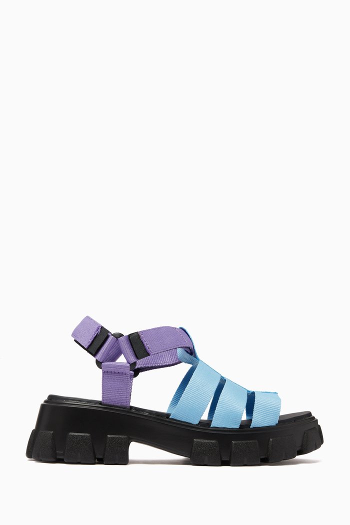 Trekky Platform Sandals in Repreve®, Blue