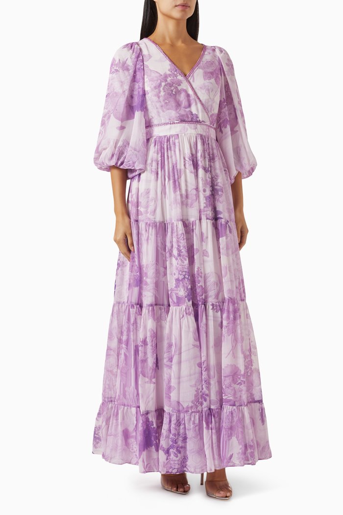 

Sepia Maxi Dress in Chiffon, Pink