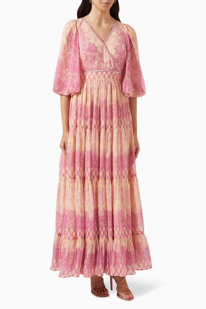 

Aspen Sequin-embellished Maxi Dress in Chiffon, Pink