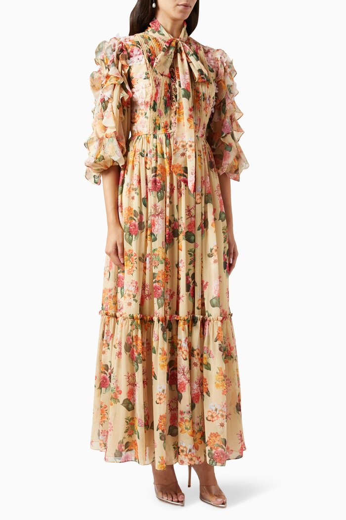 

Vineyard Maxi Dress in Chiffon, Neutral