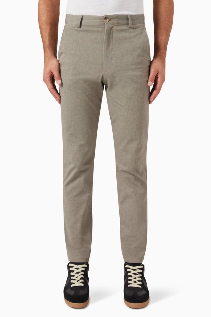 

Slim-fit James Struc 175 Pants in Cotton, Neutral