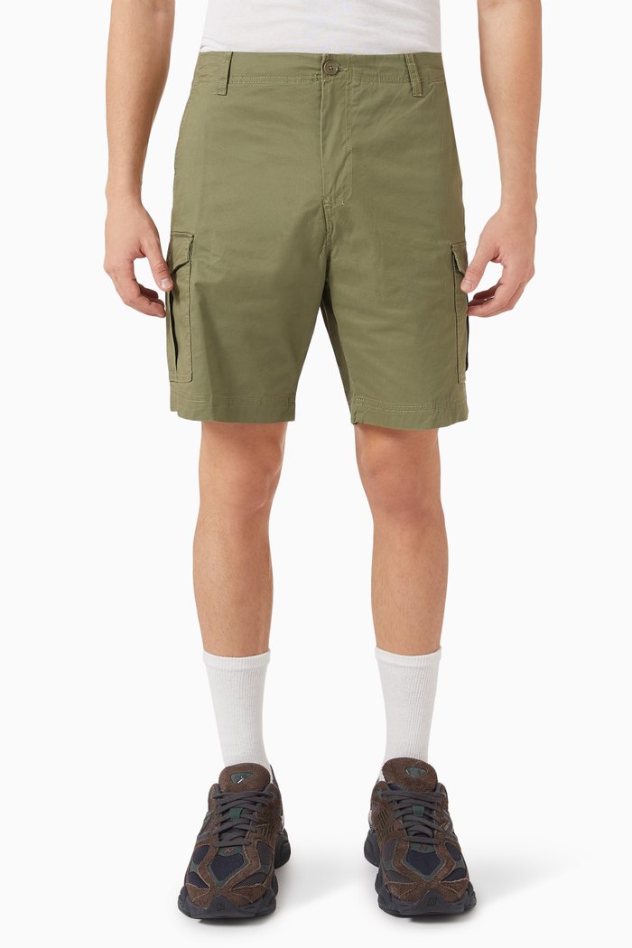 

Cargo Shorts in Organic Cotton Blend, Green