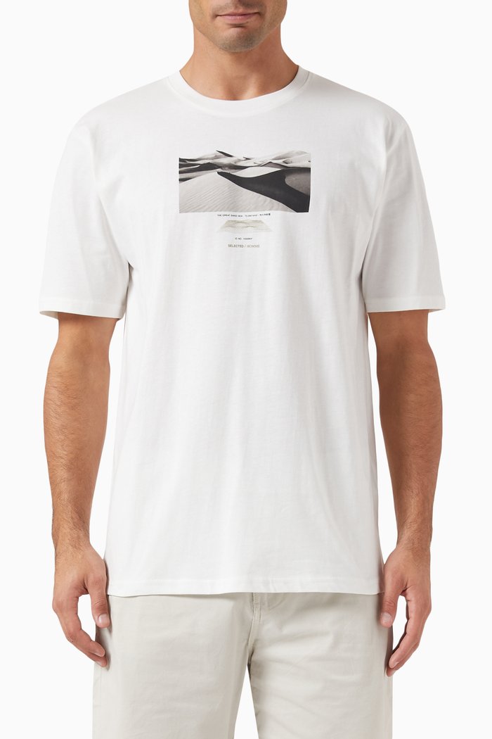 

Graphic Print T-shirt in Cotton, Neutral