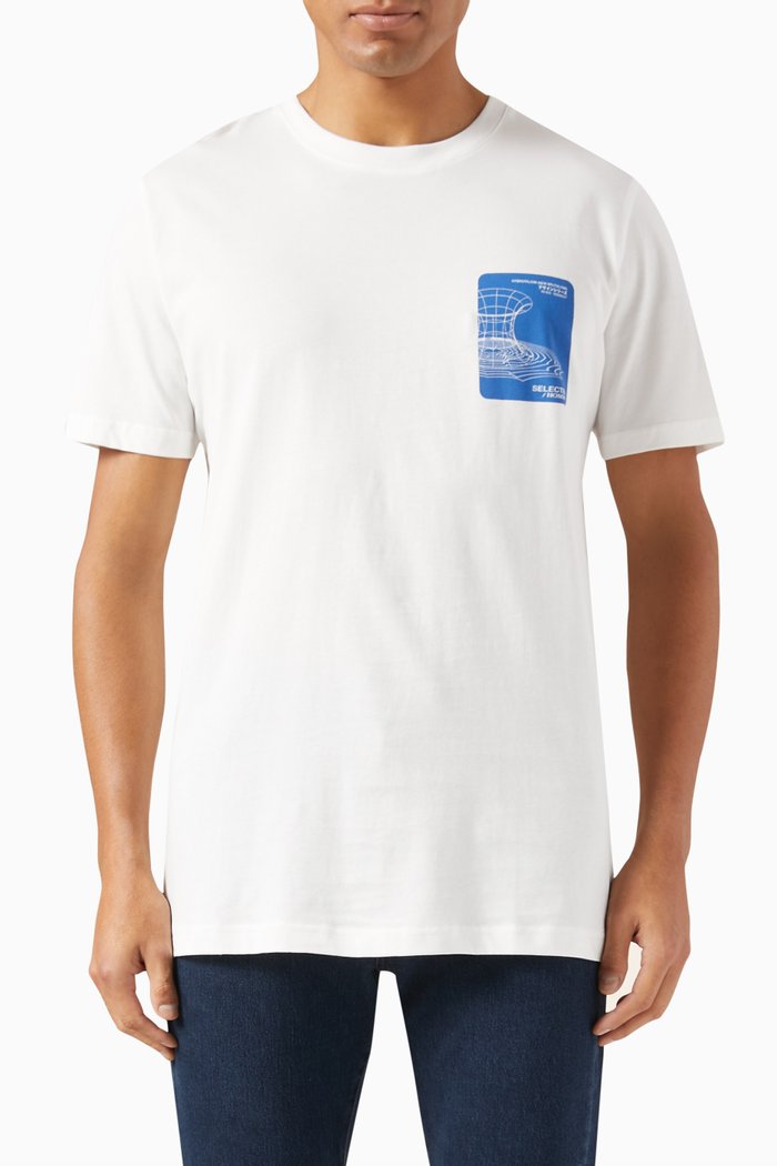 

Corey Pocket Print T-shirt in Organic Cotton, Neutral
