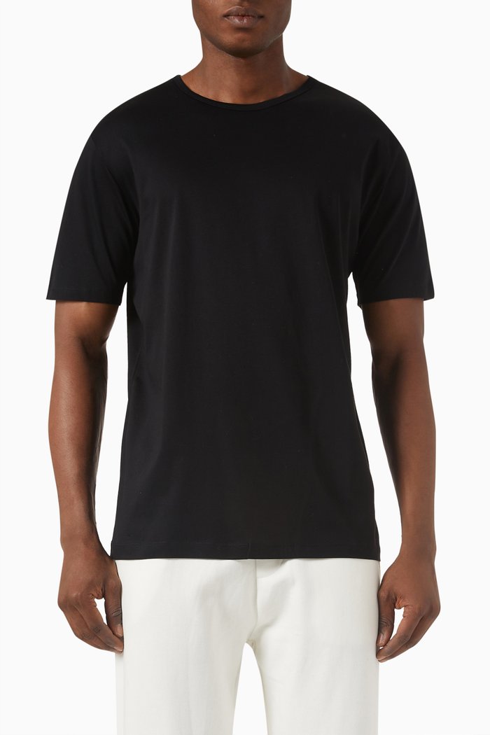 T-shirt in Organic Cotton Jersey, Black