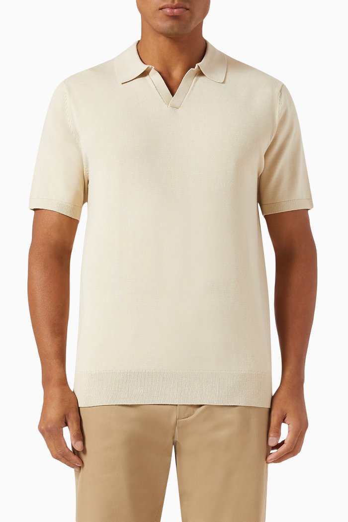 

Polo Shirt in Viscose-blend, Neutral