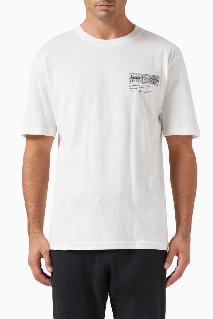 

Graphic Print T-shirt in Cotton, Neutral