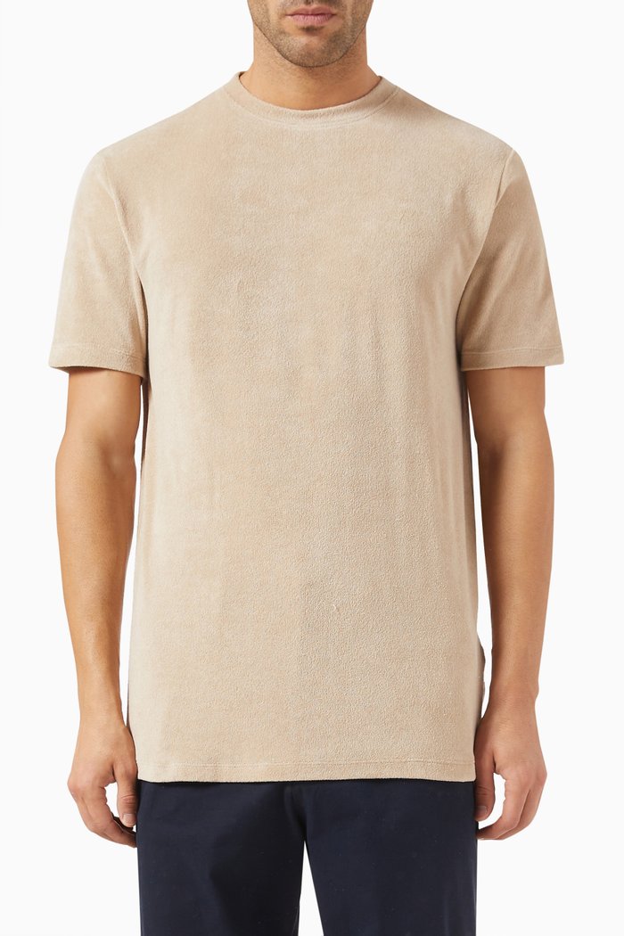 

Textured T-shirt in Cotton Terry, Neutral