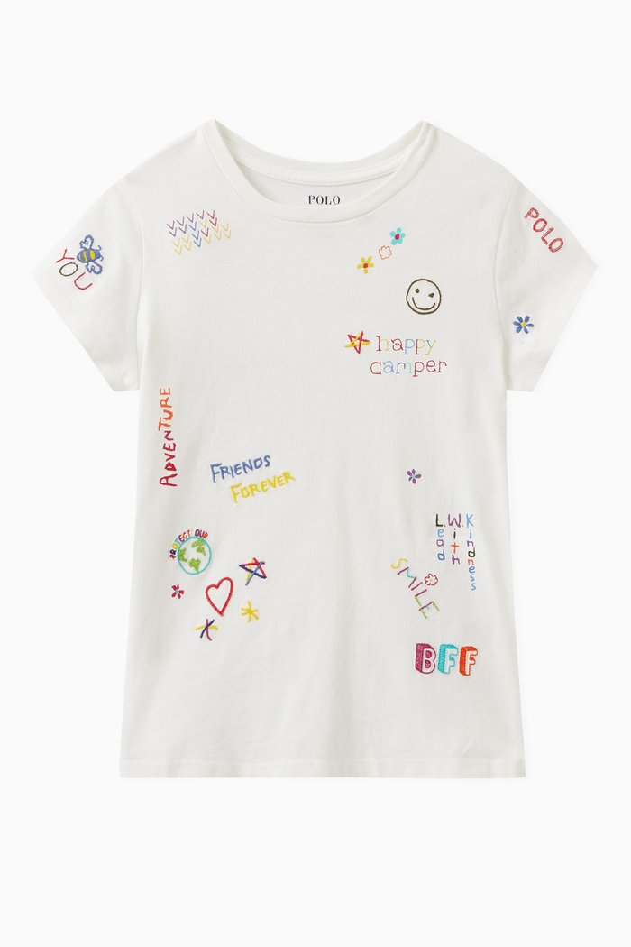 

Graphic T-shirt in Cotton Jersey, White