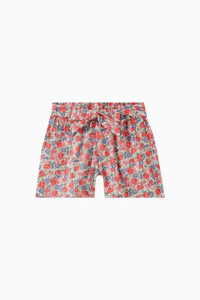 

Floral Print Shorts in Cotton Poplin, Multicolour