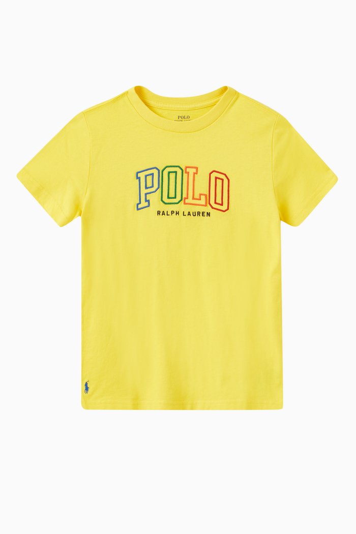

Embroidered Logo T-shirt in Cotton, Yellow