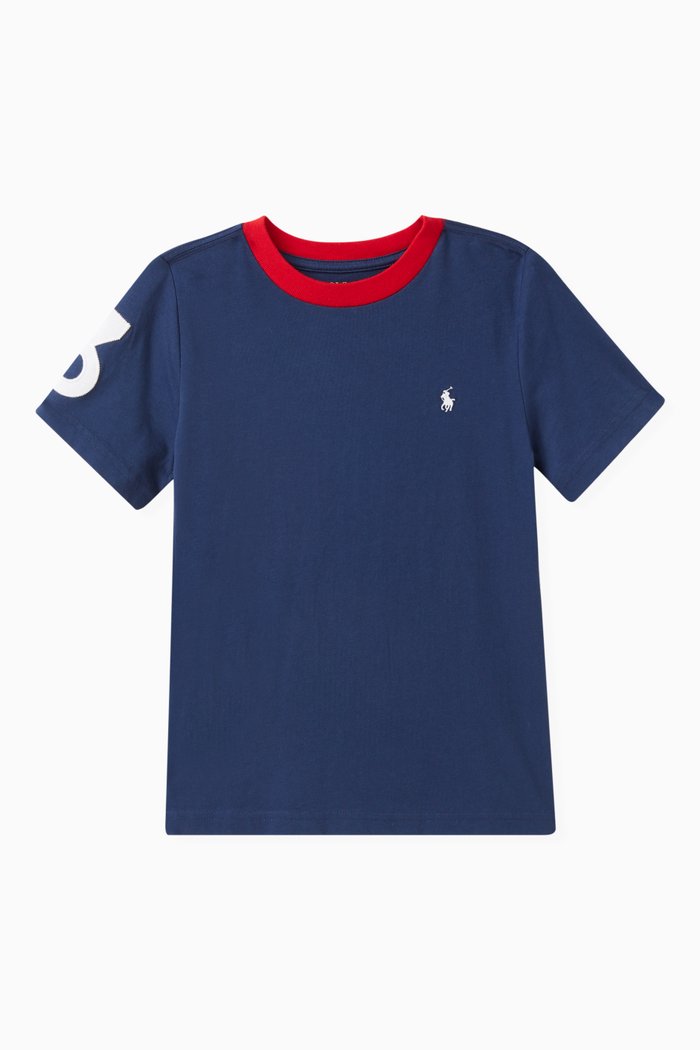 

Team Polo Pony T-shirt in Cotton Jersey, Blue