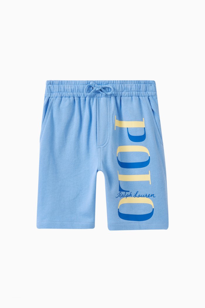 

Logo Spa Shorts in Cotton Terry, Blue
