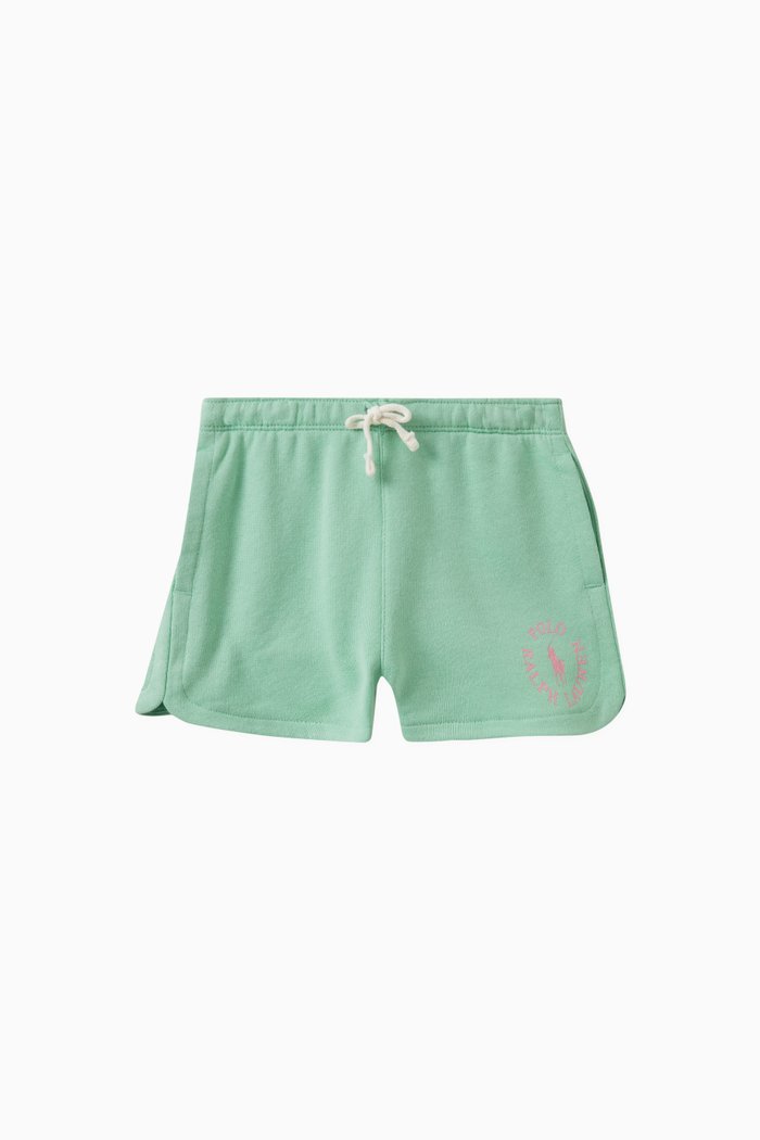 Logo Drawstring Shorts, Green