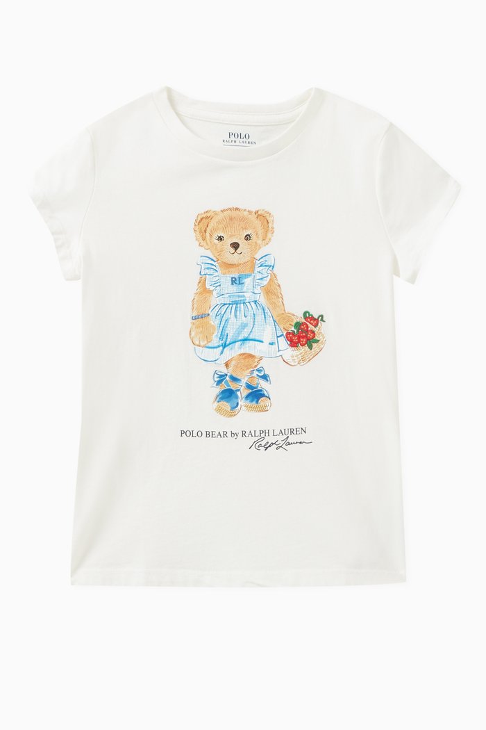

Teddy Bear-print T-shirt in Cotton, White