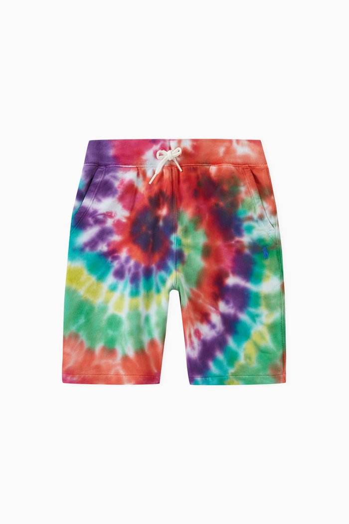 

Tie-dye Shorts in Cotton French Terry, Multicolour