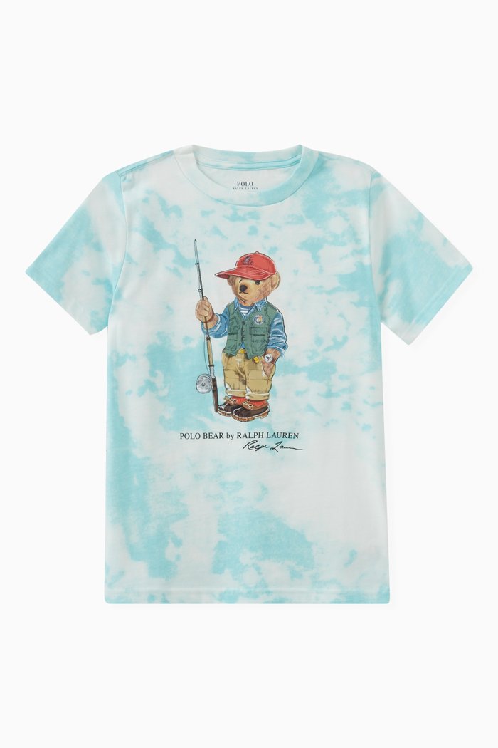 

Bear T-shirt in Cotton, Blue