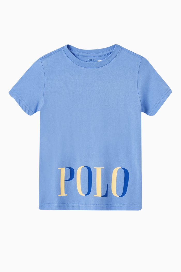 

Logo Print T-shirt in Cotton, Blue