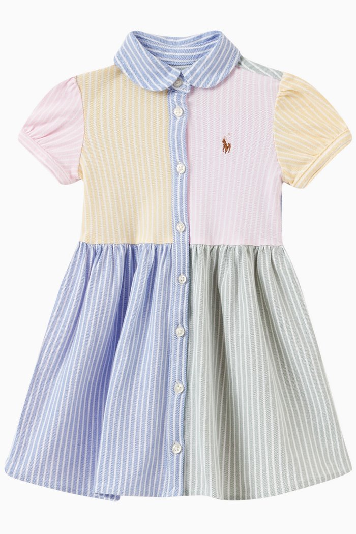

Colour-block Dress and Bloomers in Cotton, Multicolour