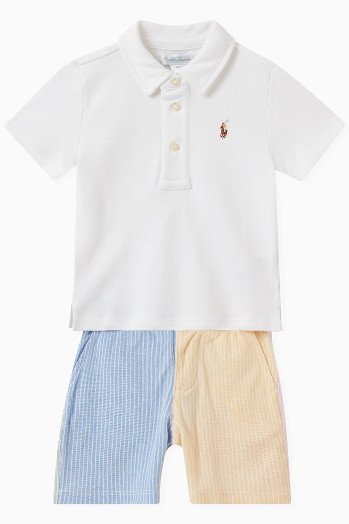

Signature Polo and Shorts, Set of Two, White