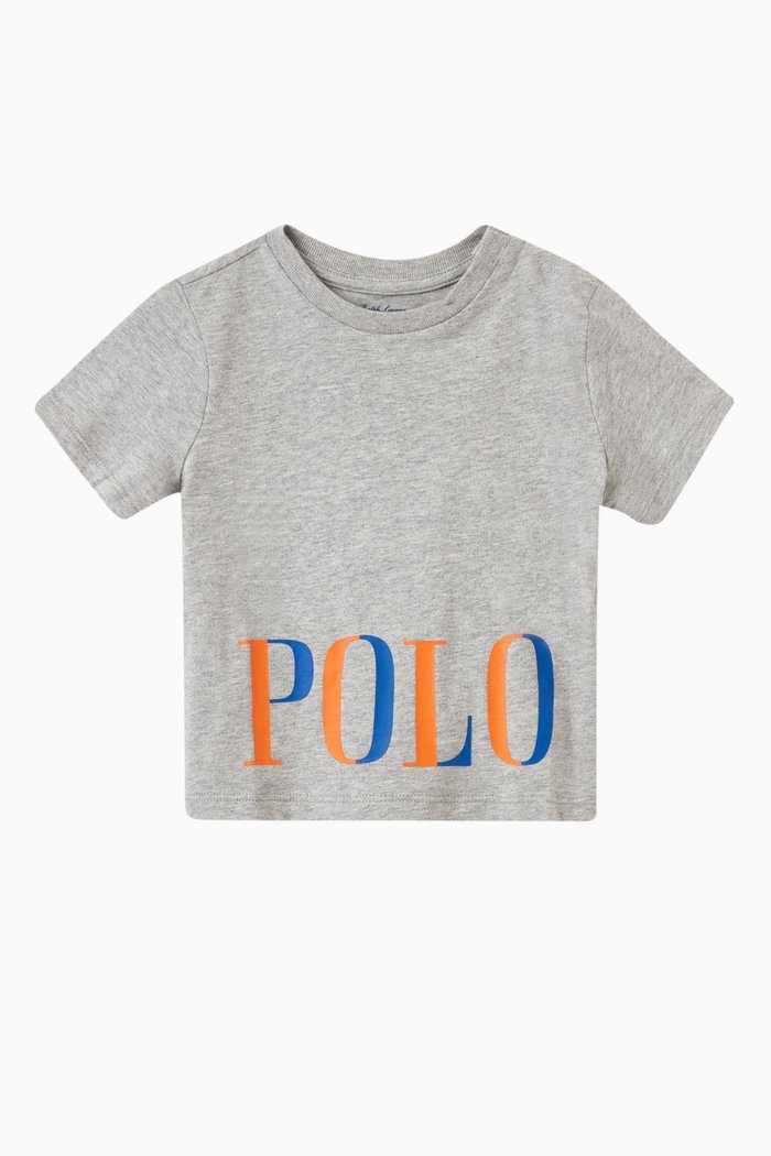 

Logo Print T-shirt in Cotton, Grey
