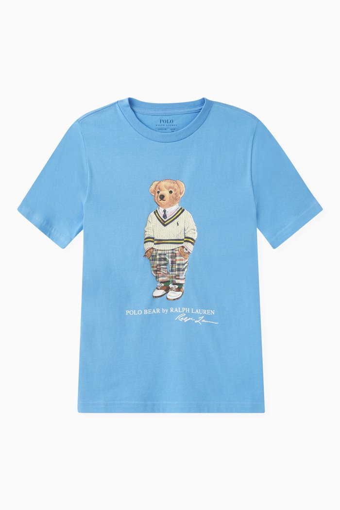

Polo Bear T-shirt in Cotton Jersey, Blue