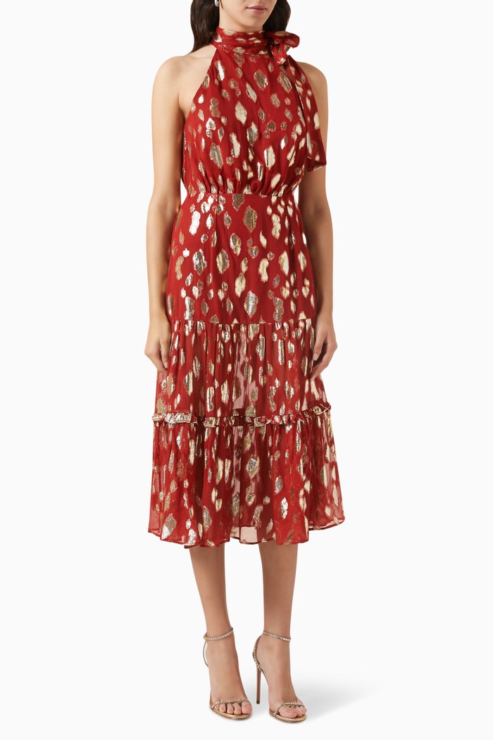 

Eleanor Midi Dress, Red