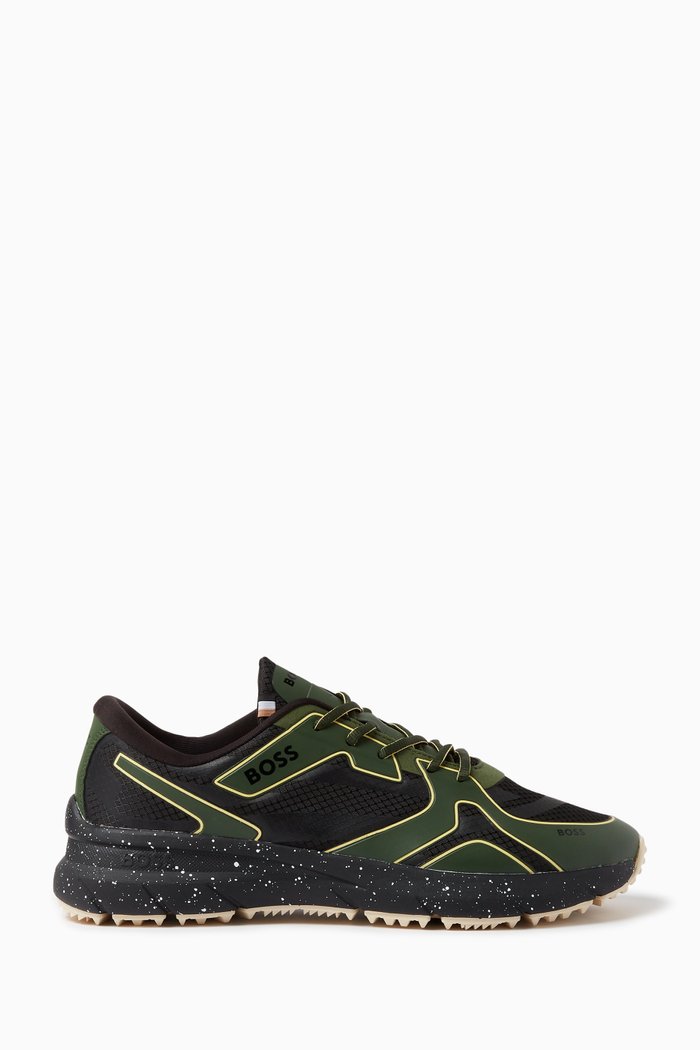 

Owen Run Sneakers in Mixed Materials, Green