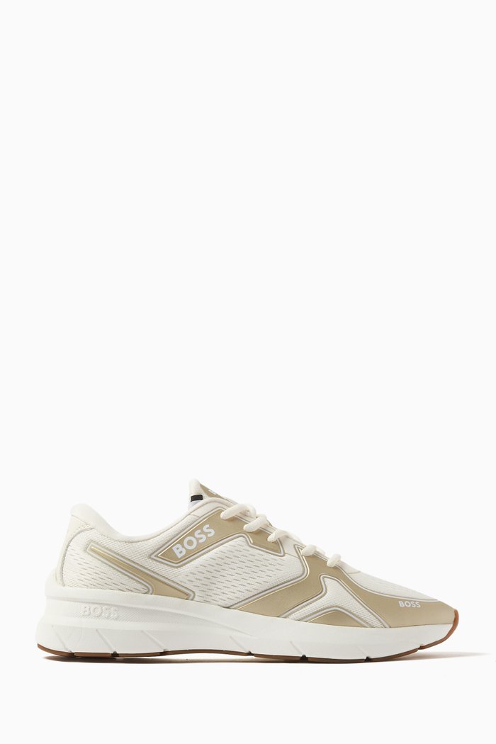

Owen Run Lace-up Sneakers in Faux leather, Gold