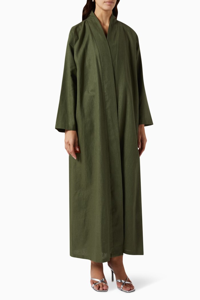 

Abaya in Linen, Green