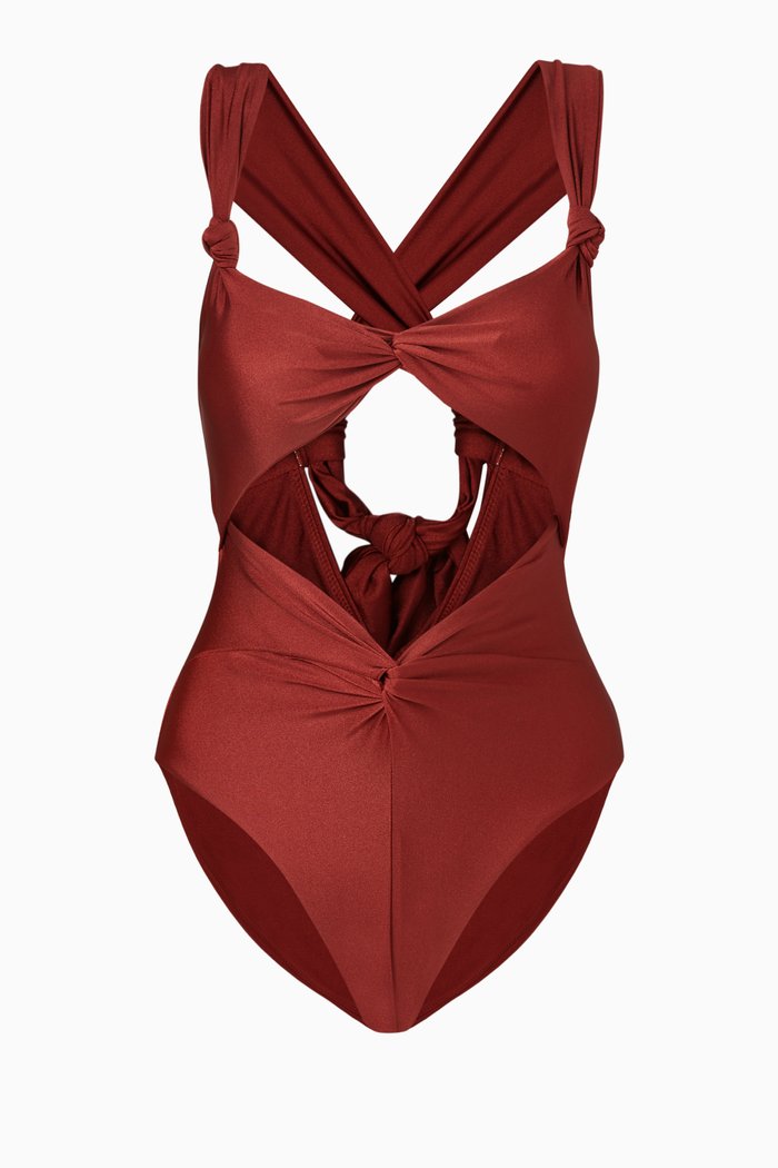 

Rora One-piece Swimsuit, Brown