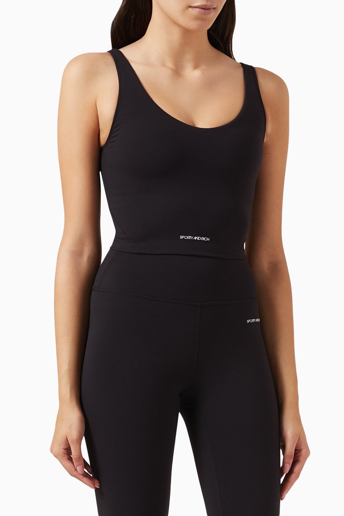 

SRHWC Cropped Tank Top in Stretch-nylon, Black
