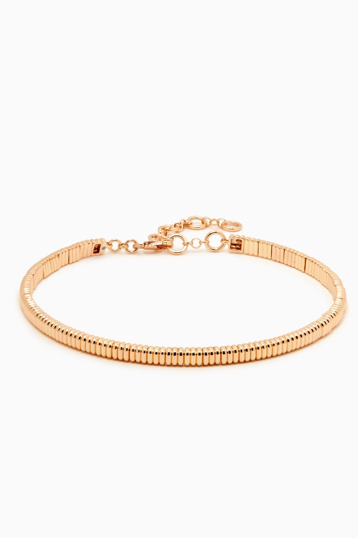 

Luxe Choker Necklace in Metal, Gold