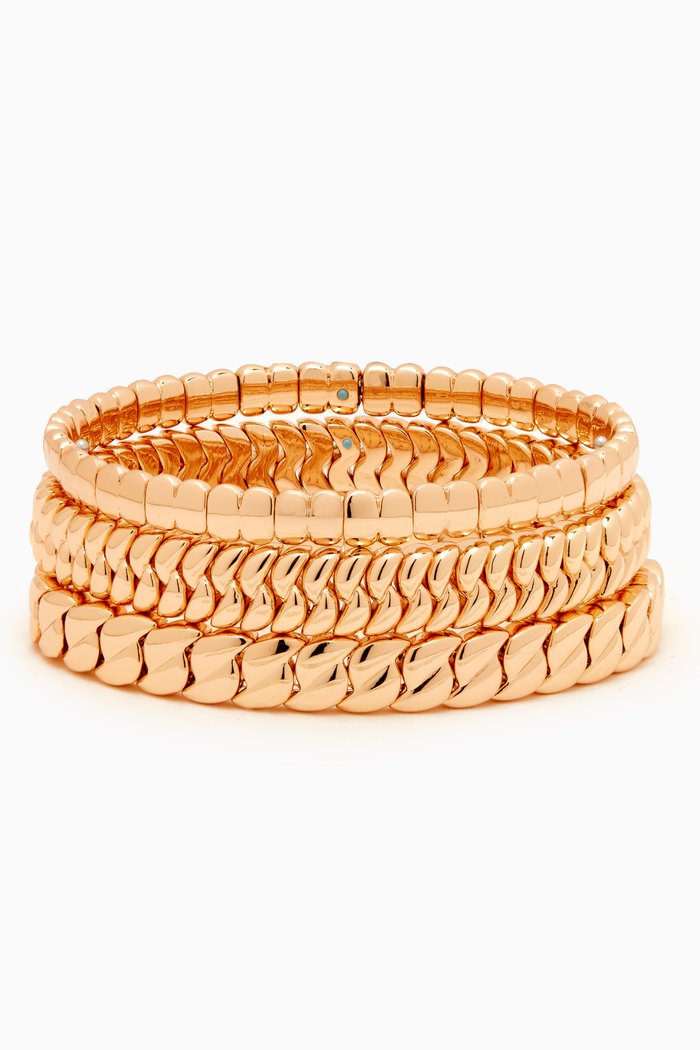 

The Editor's Pick Stackable Bracelet Set in Metal, Gold