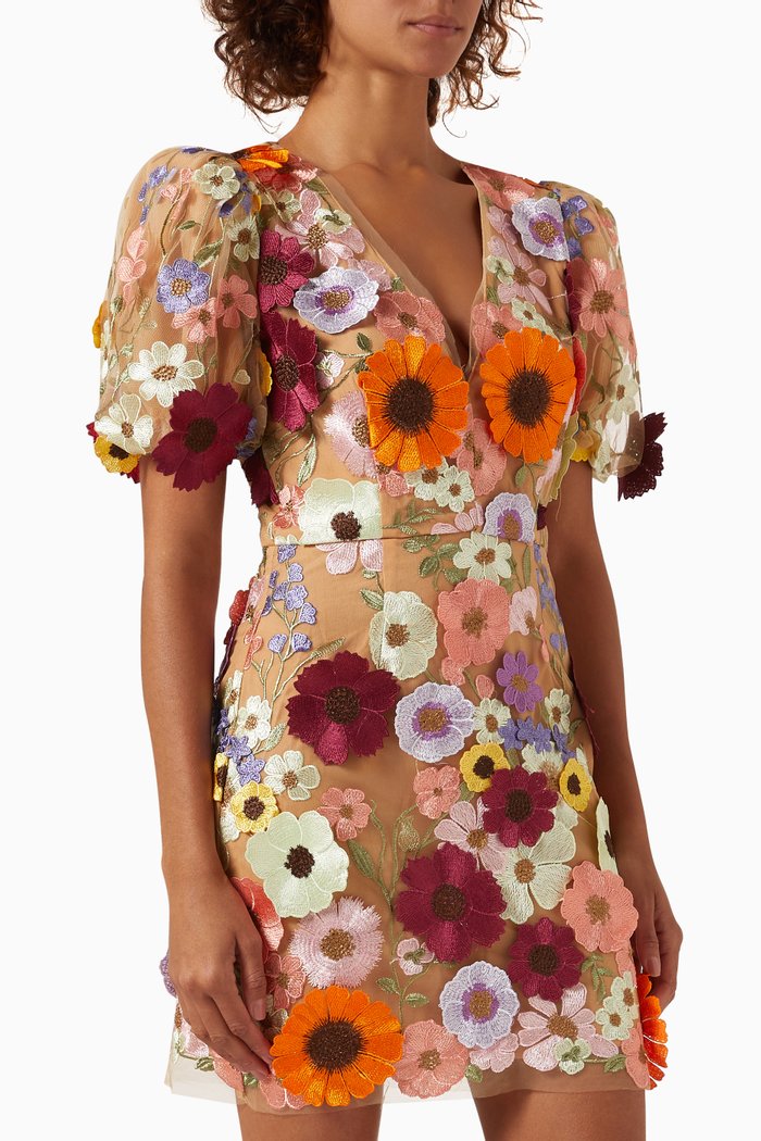 Rosalind Dress in Tulle, Multicolour
