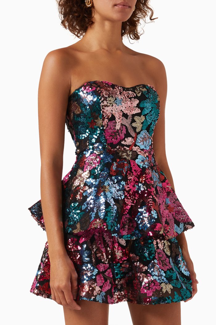 

Hens Dress in Sequinned Nylon, Multicolour