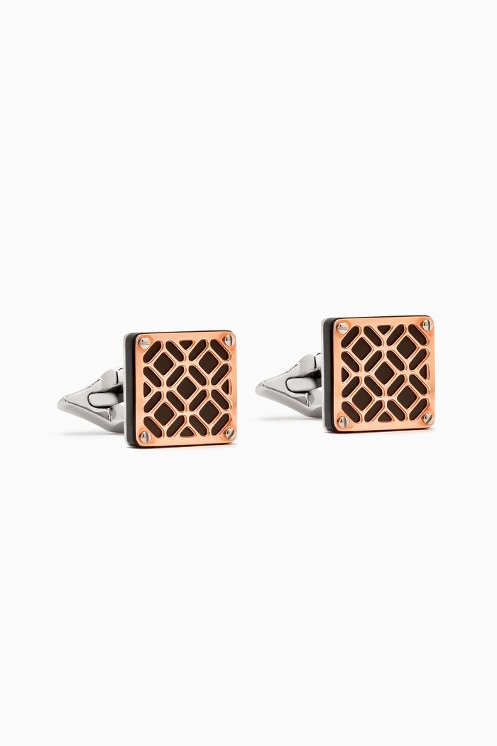 

Filigree Cufflinks in PVD Metal, Multicolour
