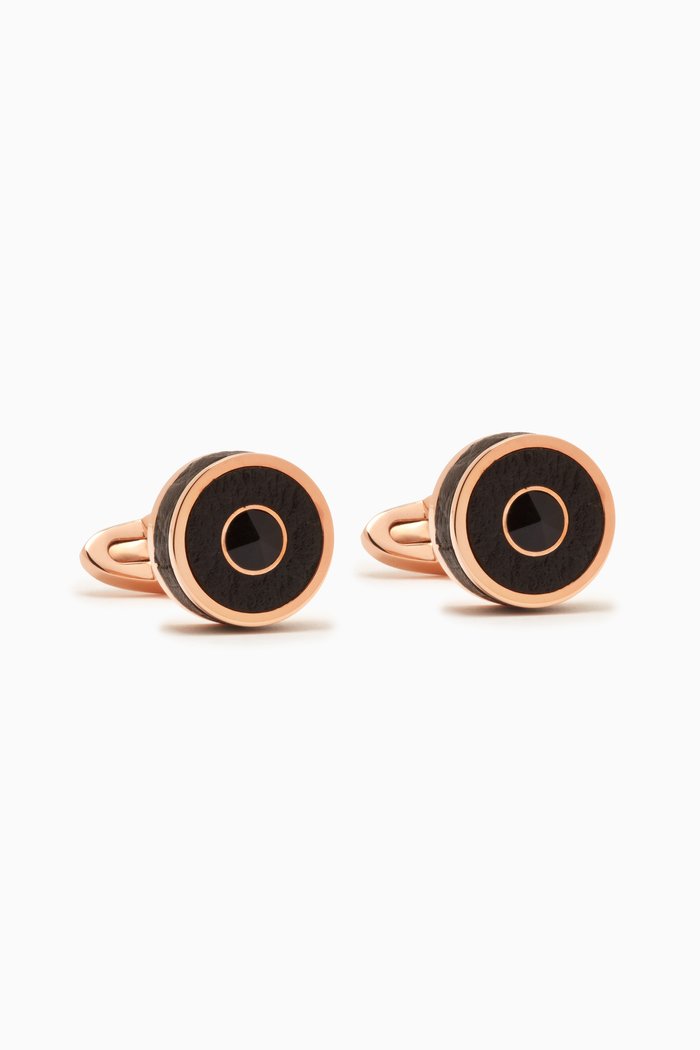 Classic Cufflinks in Rose-gold Plated Metal