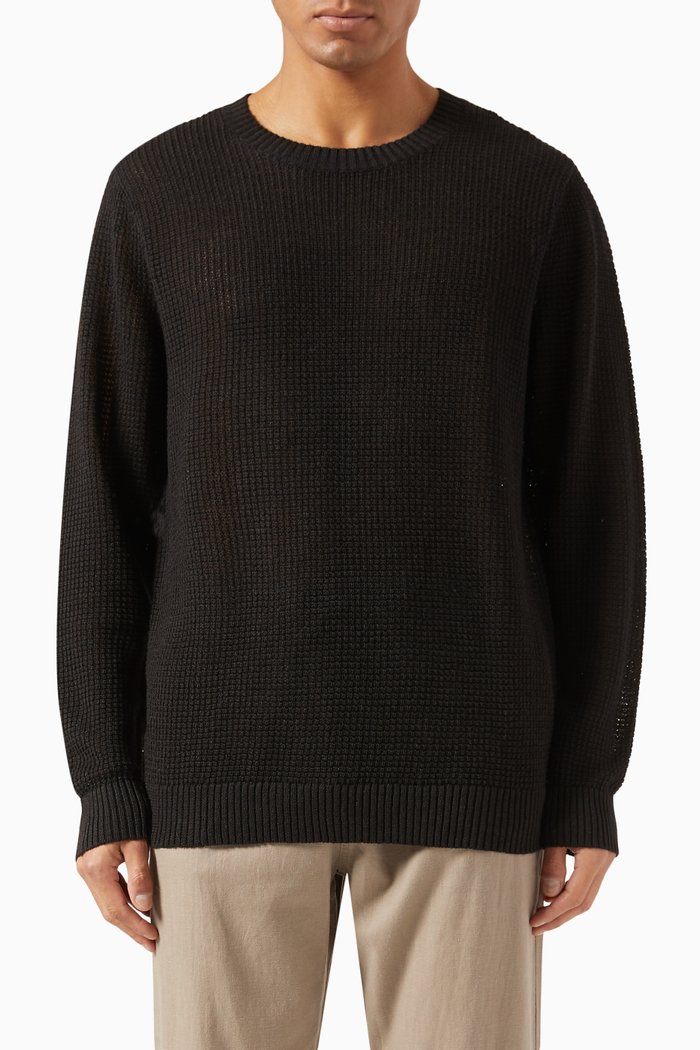 

Sweater in Cotton Knit, Black