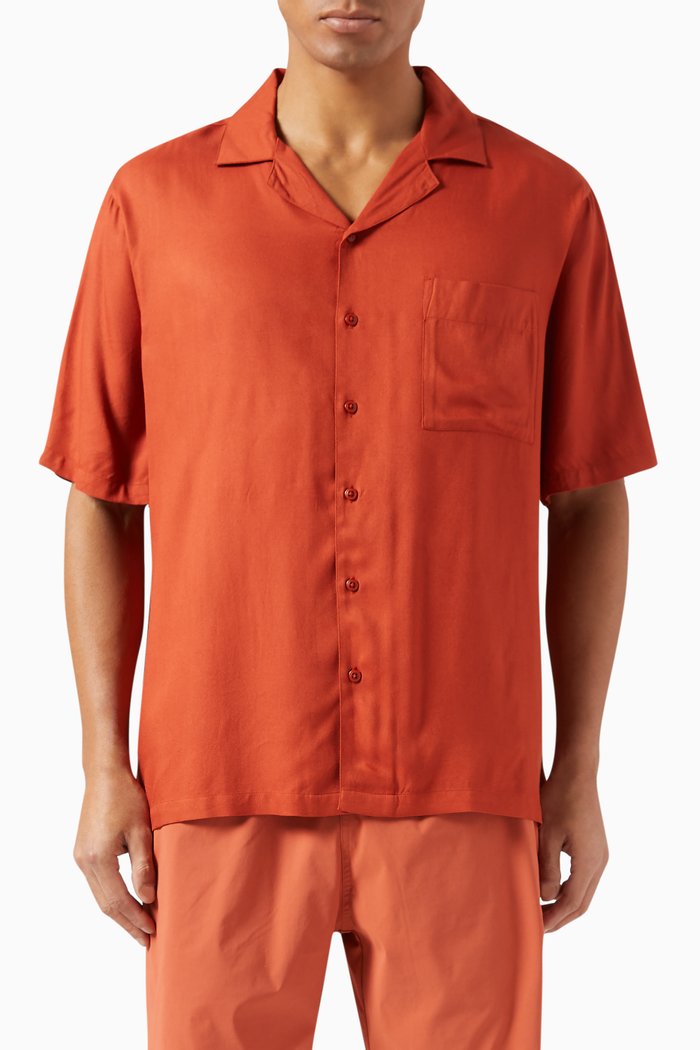 

Camp Shirt in Viscose, Red