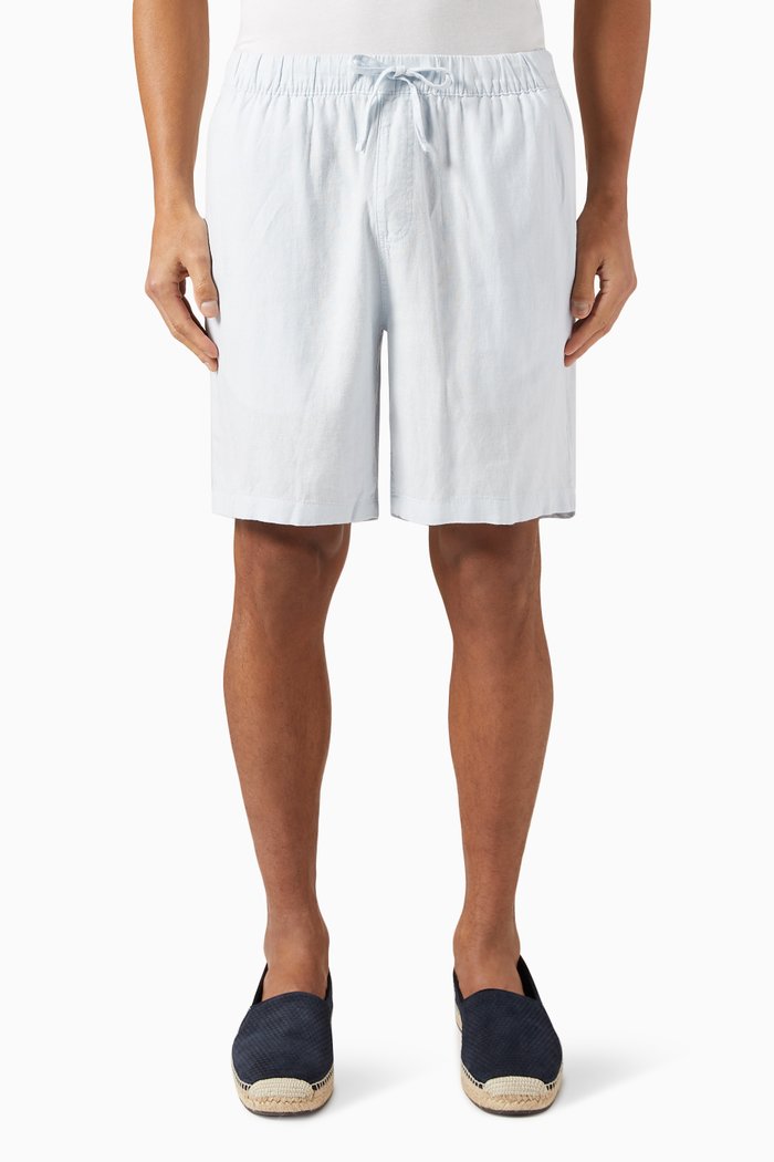 

Air Linen Pull-on Shorts in Linen Blend, Blue