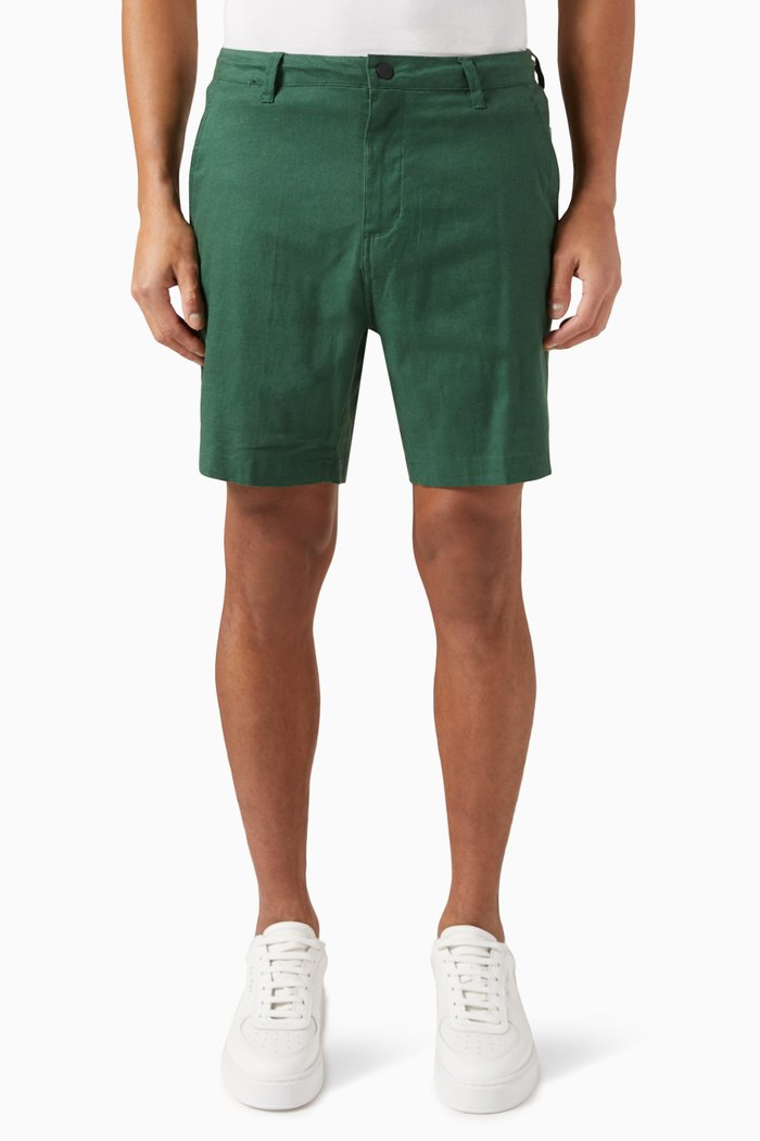 

Traveller Shorts in Stretch Linen, Green