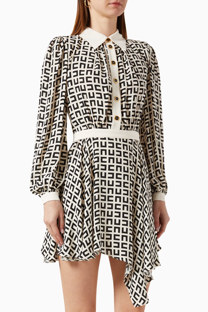 

EF Maze Asymmetrical Dress in Viscose Crepe, Neutral