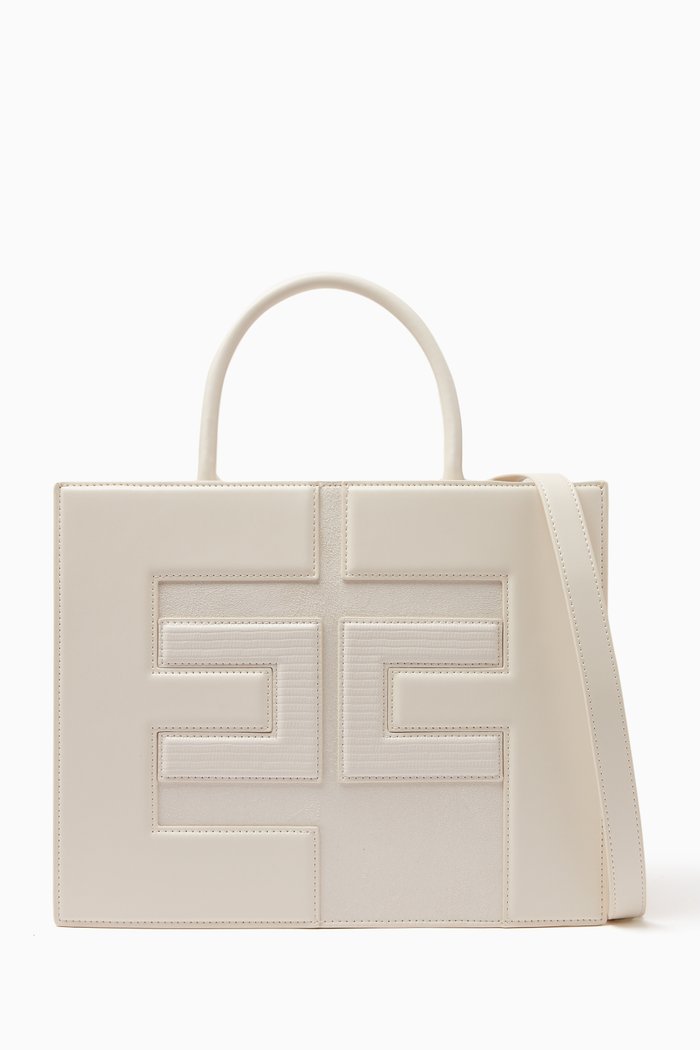 

EF Small Shopper Bag in Leather, Neutral