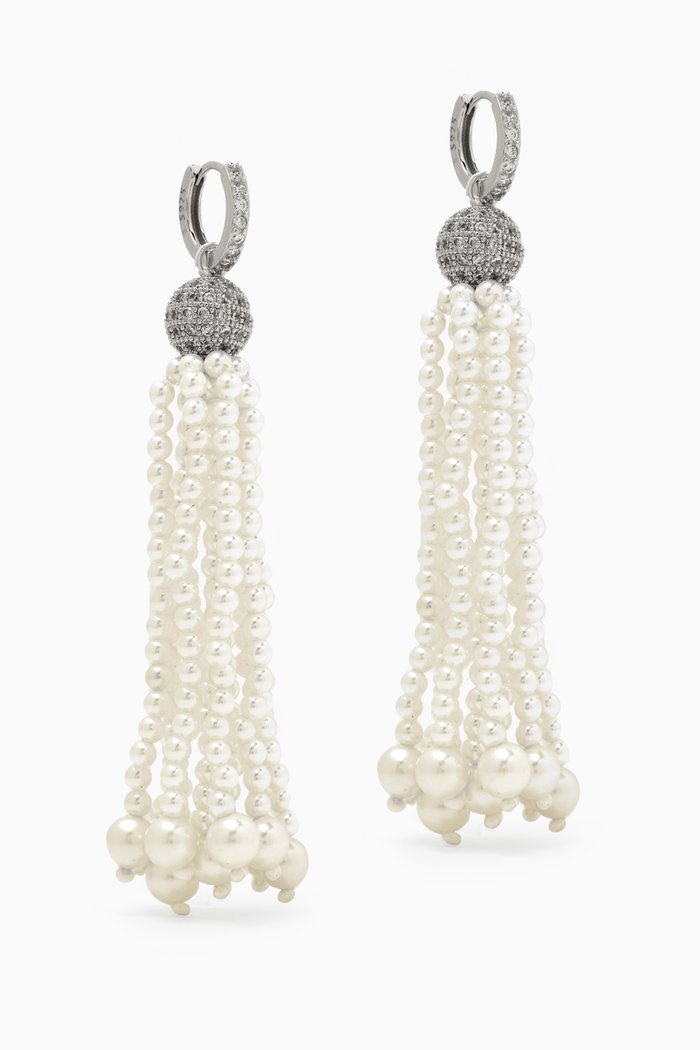 

Selina Pearl Tassel Earrings in Sterling Silver